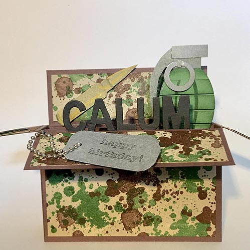 Personalized Military Pop Up Card