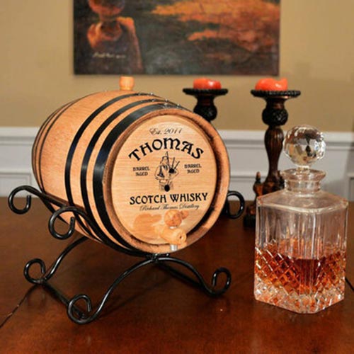 Gifts for Men: Aging Whiskey Barrel