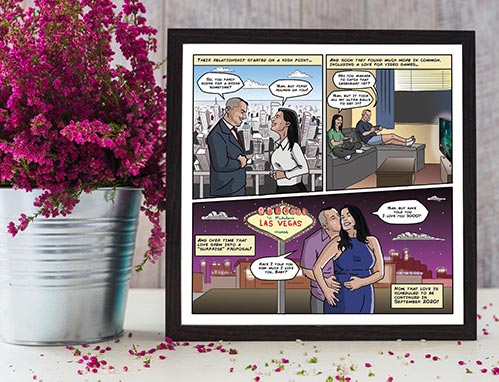 Personalized Couple's Comic Strip