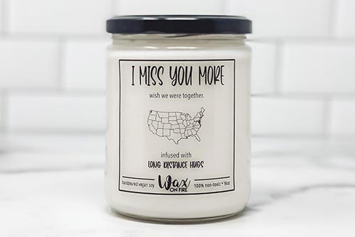 I Miss You More Candle