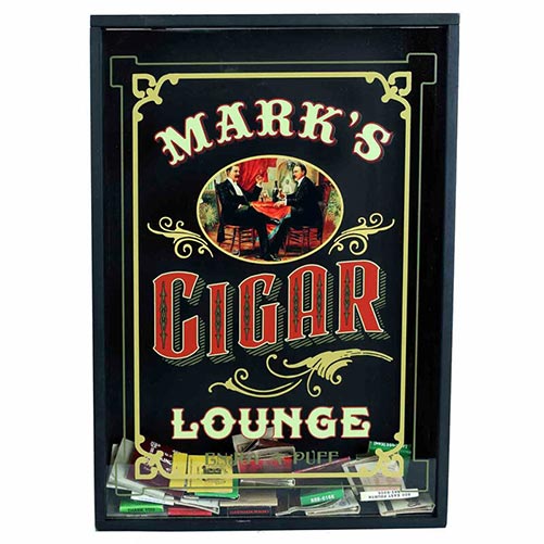 Cigar Lounge Cave Man Sign
