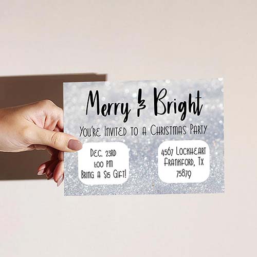 Merry & Bright Christmas Party Invitation