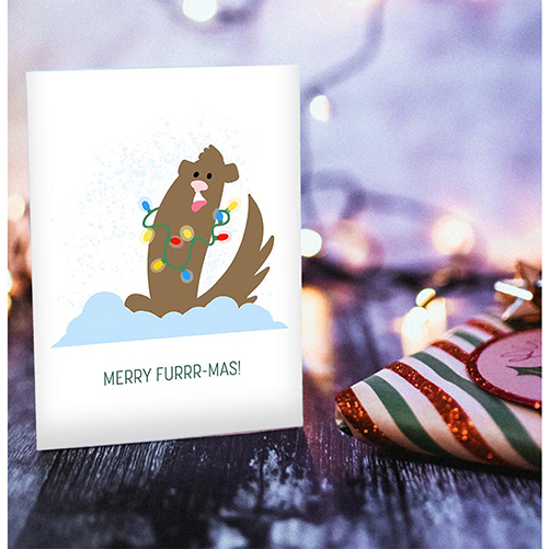 Funny Christmas Greeting Cards - Furr-mas