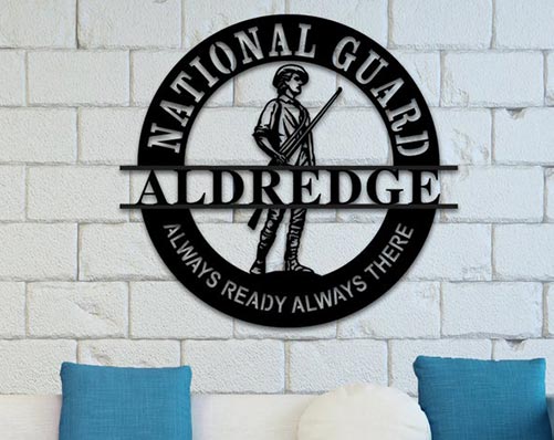 military boyfriend gifts - National Guard Metal Sign