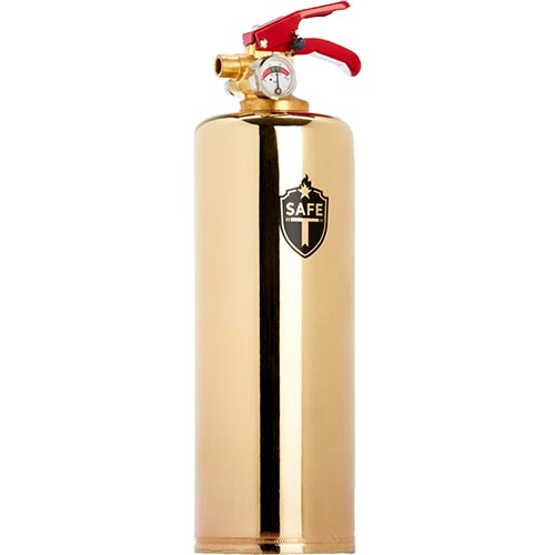 Minimalistic Brass Fire Extinguisher