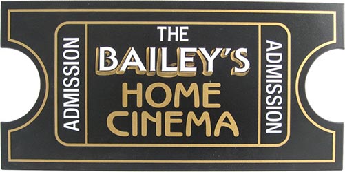 Personalized Home Theater Signs