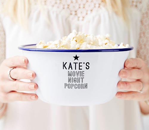 Personalized Popcorn Bowl