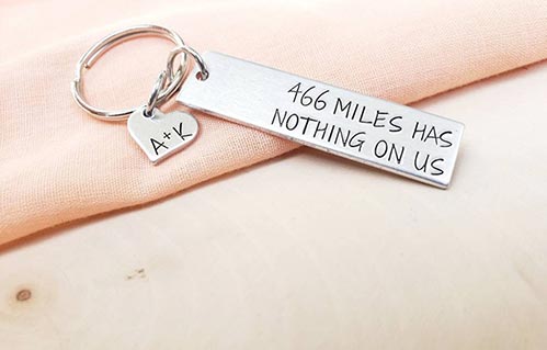 moving away gifts - Personalized Long Distance Keychains