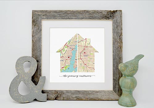 Custom Map New Home Print
