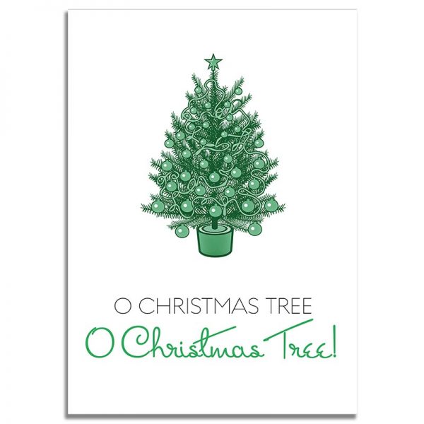 Front Side - 5X7 Merry Christmas Greeting Card O Christmas Tree!
