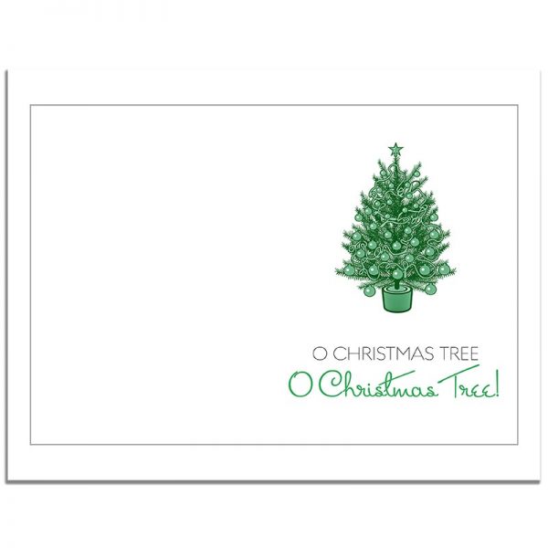 7x10 O Christmas Tree! Folded Merry Christmas Greeting Card