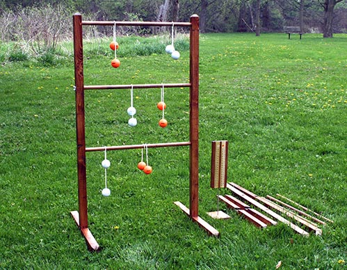 Wooden Ladder Ball Game