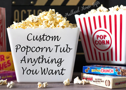 Personalized Popcorn Tubs