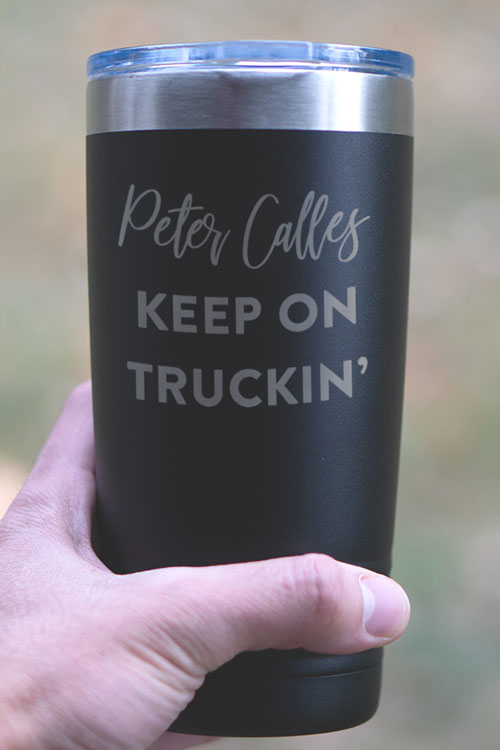 Truck Tumbler With Lid 20oz Novelty Trucking Accessories Stainless Steel  Coffee Mug Vintage Insulated Cup For Truckers Dad Husband Trucker Gifts For