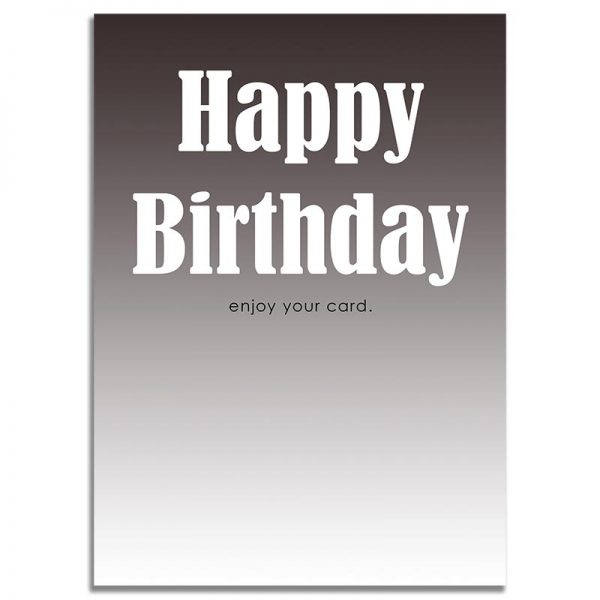 Front Side - 5X7 Happy Birthday Greeting Card Enjoy Your Card
