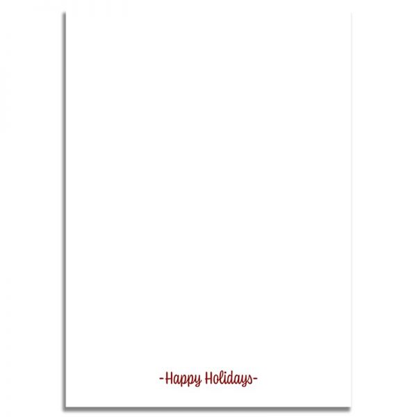 Back Side - 5X7 Santa Claus Ho Ho Ho Christmas Greeting Card