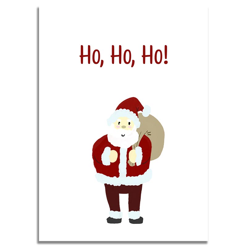 Santa Clause Ho Ho Ho Printable Christmas Card All Ts Considered 