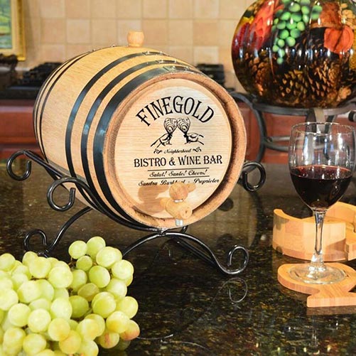 Personalized Oak Barrel