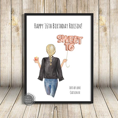 Personalized Sweet 16 Art