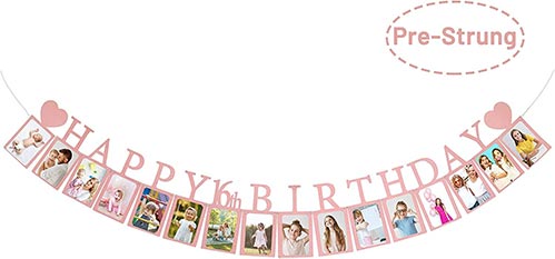 Happy 16th Birthday Photo Banner