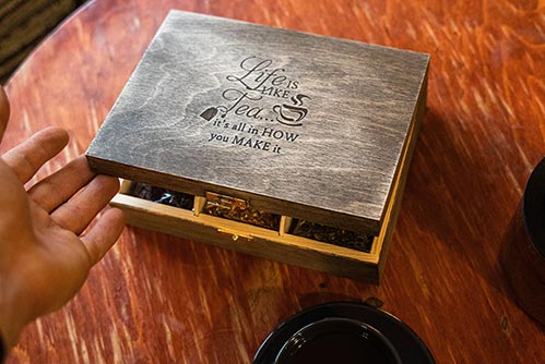 gifts for tea lovers - Personalized Tea Box