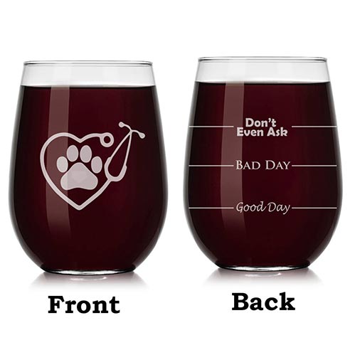 Vet Tech Wine Glass