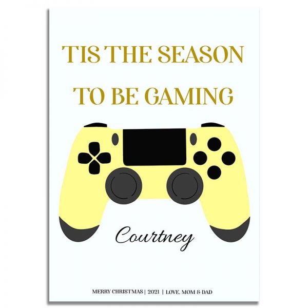 Yellow Controller: Personalized Christmas Card