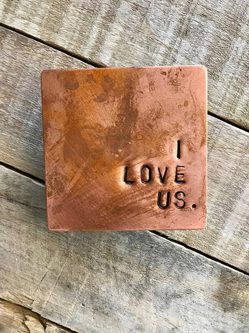 Hand-stamped Copper