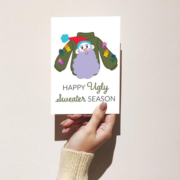 Ugly Sweater Season Merry Christmas Greeting Card