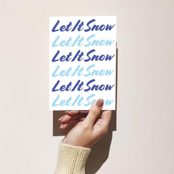 Let It Snow Merry Christmas Greeting Card