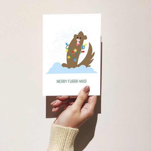 Merry Fur-Mas Dog Christmas Card
