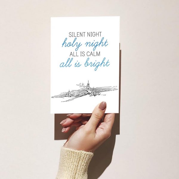 Silent Night, Holy Night Merry Christmas Greeting Card